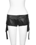 Leather Cargo Pocket Mini Short