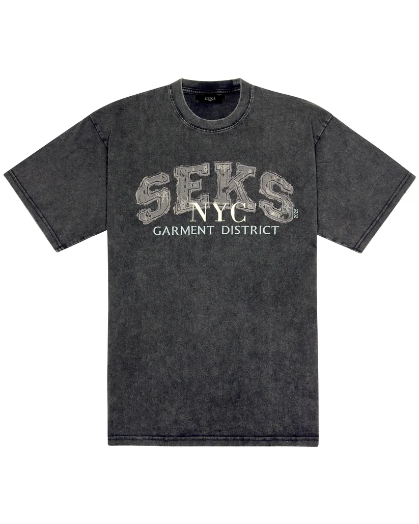 SEKSEMBROIDEREDGDTEE8 SEKS NYC Garment District Tee #8