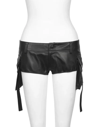 Leather Cargo Pocket Mini Short