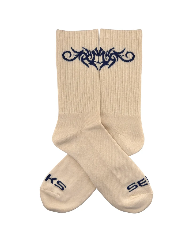 TheSEKSTribalNYCreamSock Tribal NY Crew Socks